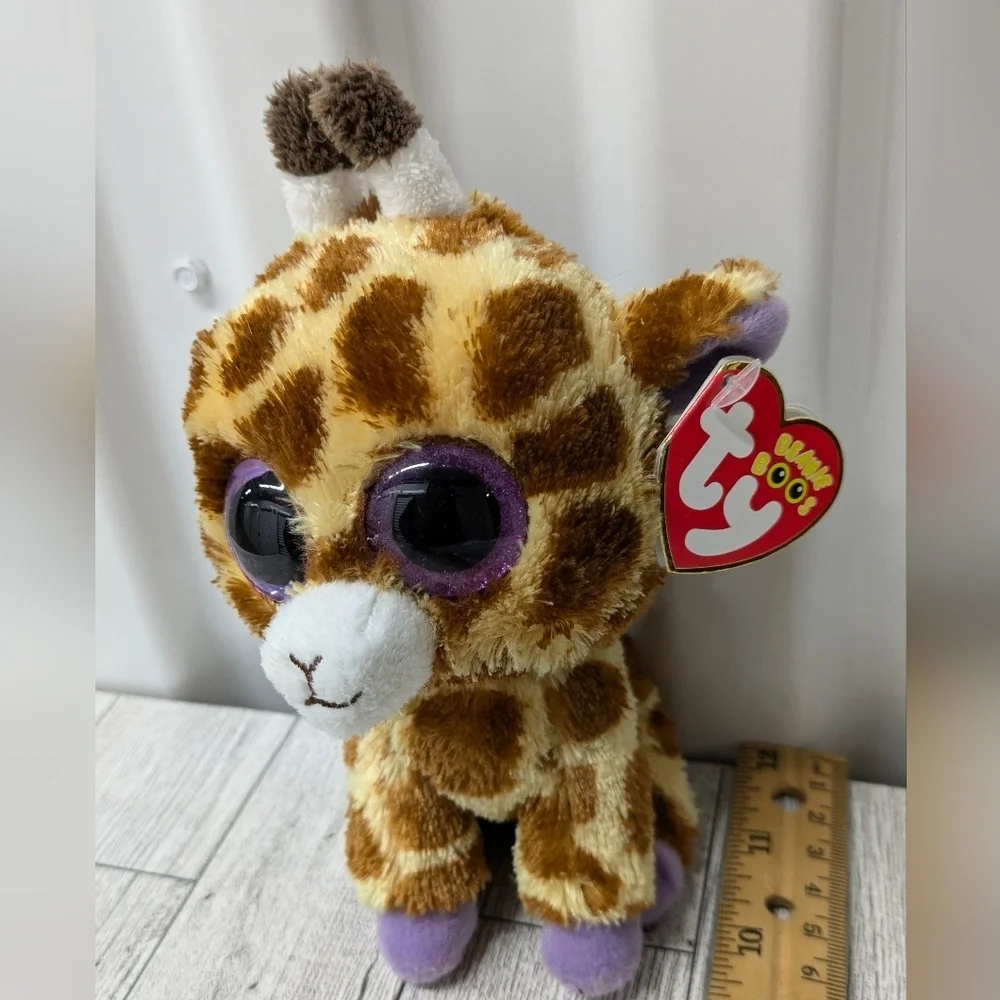 Ty Beanie Boos Giraffe Plush - Brown and Purple safari
